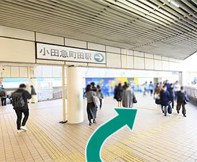 写真：JR町田駅からホテル新宿屋までのルート