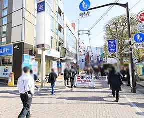 写真：小田急線町田駅からホテル新宿屋までのルート